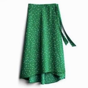 Medium Katie Sturino Wrap Maxi Skirt Polka Dots